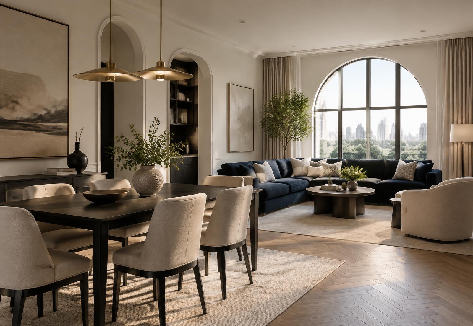 The Grove Suite lounge and dining area